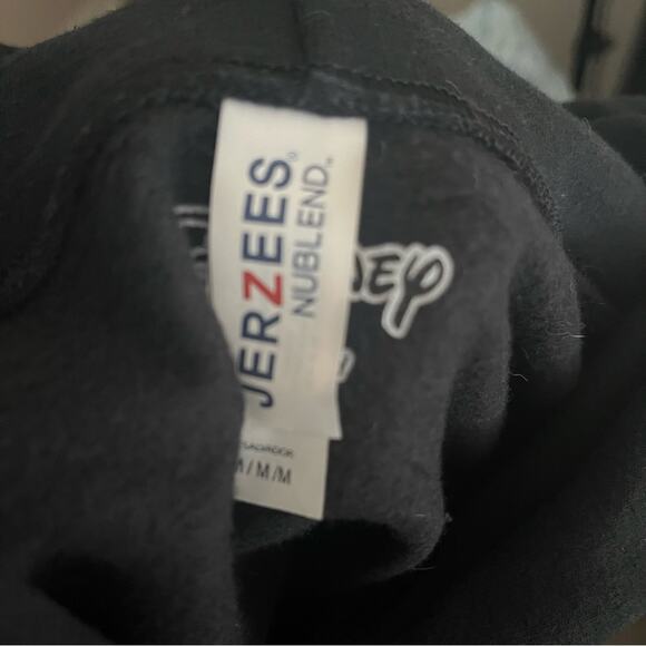 Disney black long sleeve hoodie unisex size medium Jerzees - Picture 4 of 6